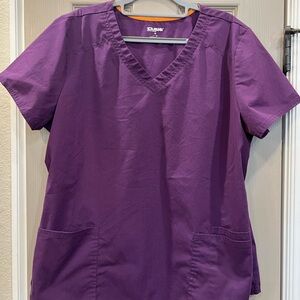 ScrubStar women’s purple top and matching pant, LG scrubs